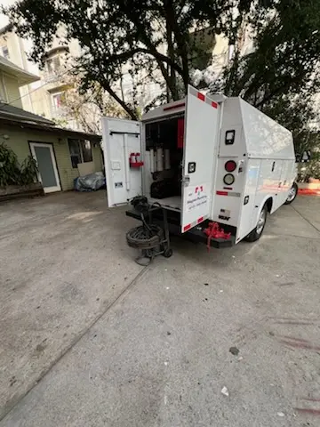 Magnet Plumbing service vehicle on-site for Water Heater Repair in San Gabriel Heights